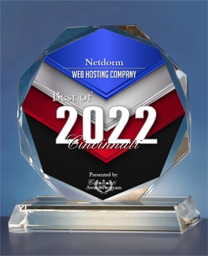 2022 Best of Cincinnati Web Hosting Award